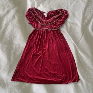 Max Studio Elegant Burgundy Dress